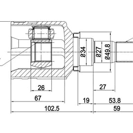 OPTIMA Front Inner Cv Joint - SKU TO8025 - SpareMe