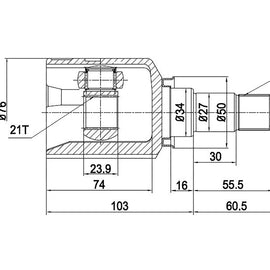 OPTIMA Front Inner Cv Joint - SKU TO8130 - SpareMe