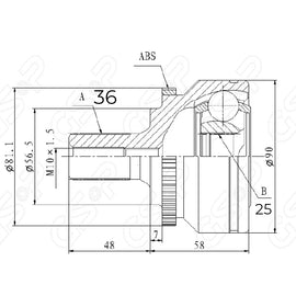 OPTIMA Front Outer Cv Joint - SKU VO3012A - SpareMe