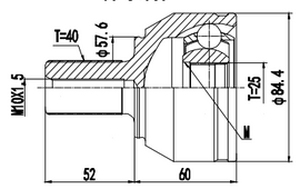 OPTIMA Front Outer Cv Joint - SKU VO3013 - SpareMe