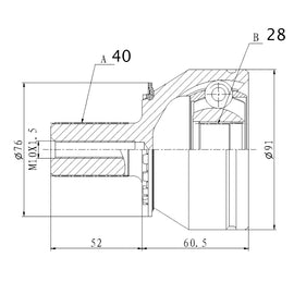 OPTIMA Front Outer Cv Joint - SKU VO3015 - SpareMe