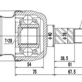 OPTIMA Front Inner Cv Joint - SKU VO4003 - SpareMe
