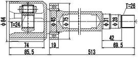 OPTIMA Front Inner Cv Joint - SKU VO4006 - SpareMe