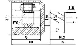 OPTIMA Front Inner Cv Joint - SKU VO4009 - SpareMe