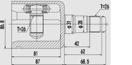 OPTIMA Front Inner Cv Joint - SKU VO4011 - SpareMe