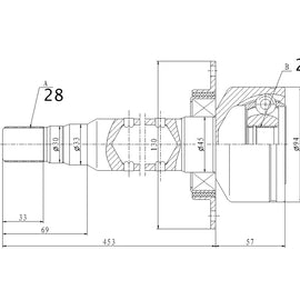 OPTIMA Front Inner Cv Joint - SKU VO4040 - SpareMe