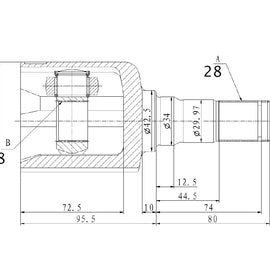 OPTIMA Front Inner Cv Joint - SKU VO4046 - SpareMe