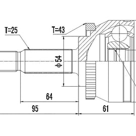 OPTIMA Front Outer Cv Joint - SKU VO5712 - SpareMe