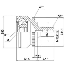 OPTIMA Front Outer Cv Joint - SKU VO5714A - SpareMe