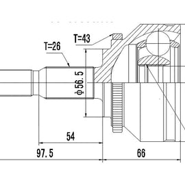 OPTIMA Front Outer Cv Joint - SKU VO5716A - SpareMe