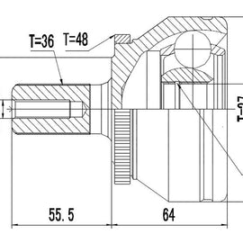 OPTIMA Front Outer Cv Joint - SKU VO7015A - SpareMe