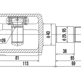 OPTIMA Front Inner Cv Joint - SKU VO823001 - SpareMe