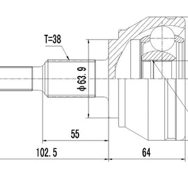 OPTIMA Front Outer Cv Joint - SKU VW3005 - SpareMe