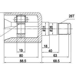 OPTIMA Front Inner Cv Joint - SKU VW4004 - SpareMe