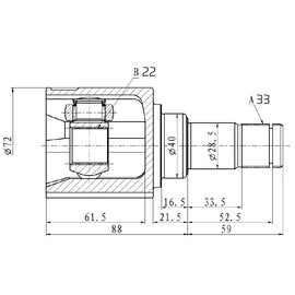 OPTIMA Front Inner Cv Joint - SKU VW4049 - SpareMe
