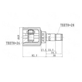OPTIMA Front Inner Cv Joint - SKU VW4058 - SpareMe