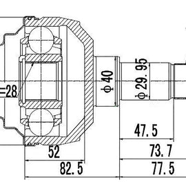 OPTIMA Front Inner Cv Joint - SKU VW6615 - SpareMe