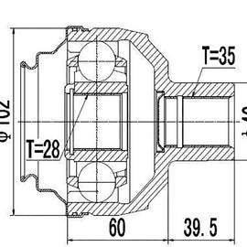 OPTIMA Front Inner Cv Joint - SKU VW6617 - SpareMe