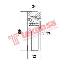 Cv Joint Inner VW Polo Classic 02-06 Polo >2009 VW GOLF IV (VW6924) CV Joint Teknosa
