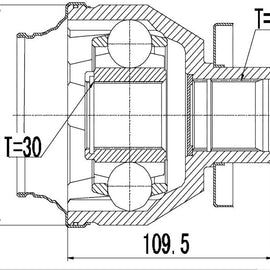 OPTIMA Front - Rear Inner Cv Joint - SKU VW8036 - SpareMe