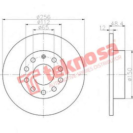 Brake Disc Audi A3 2.0TFront Solidi Quattro 03 (Rear Solid) Brake Disc OPTIMA