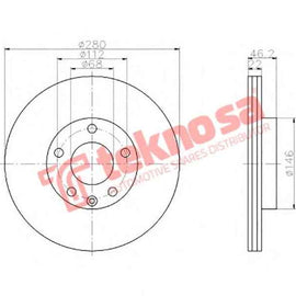 Brake Disc Audi A4 A8 Vw Passat (Front Vented) Brake Disc OPTIMA