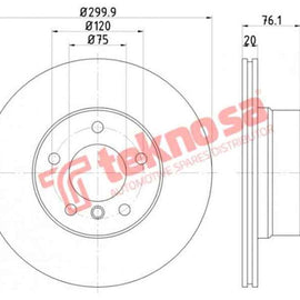 Brake Disc Bmw 1 Series (Rear Vented) Brake Disc Ferodo