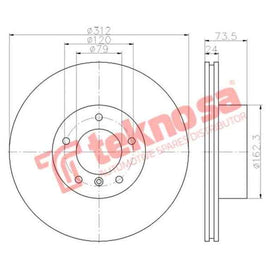 Brake Disc Bmw 1 2 3 4 X1 (Front Vented) Brake Disc Optima