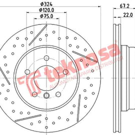 Brake Disc Bmw 1 3 Series 06 (Rear Vented) Brake Disc Ferodo