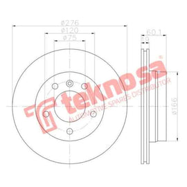 Brake Disc Bmw 328Ic 323I 318T (Rear Vented) Brake Disc OPTIMA