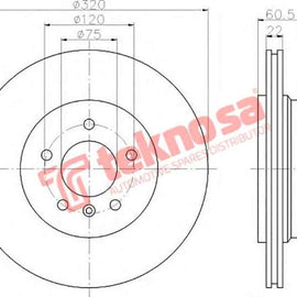 Brake Disc Bmw 330I Ci D E46 E90 05 (Rear Vented) Brake Disc OPTIMA