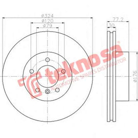 Brake Disc Bmw 5 6 Series (Front Vented) Brake Disc Ferodo