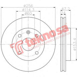 Brake Disc Chev Optra 1.6 1.8 (Front Vented) Brake Disc OPTIMA