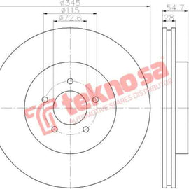 Brake Disc Chrysler 300C (Front Vented) Brake Disc Ferodo