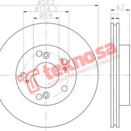 Brake Disc Civic 1.8 2.0 2.2 09 (Front Vented) Brake Disc Optima