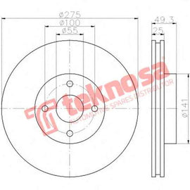 Brake Disc Corolla VeRear Solido Runx (Front Vented) Brake Disc OPTIMA