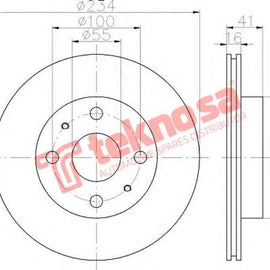 Brake Disc Daihatsu Charade Move Sirion 1.0 03 (Front Vented) Brake Disc Ferodo