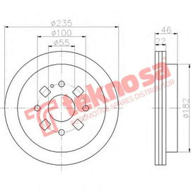 Brake Disc Etude 160I 00 (Front Vented) Brake Disc Optima