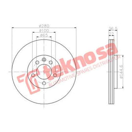 Brake Disc Ford Courier Mazda B Series (Front Vented) Brake Disc Optima
