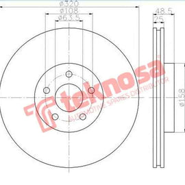 Brake Disc Ford Focus Kuga Transit (Front Vented) Brake Disc OPTIMA