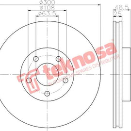 Brake Disc Ford Focus Kuga (Front Vented) Brake Disc Optima