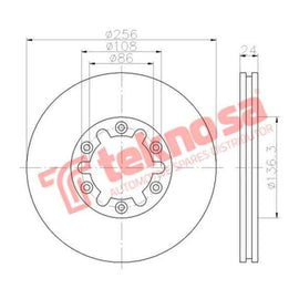 Brake Disc Ford Ranger 2.2 2010 (Front Vented) Brake Disc Ferodo