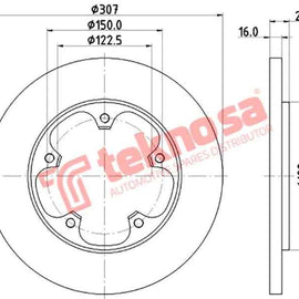 Brake Disc Ford Transit 13 (Rear Solid) Brake Disc OPTIMA
