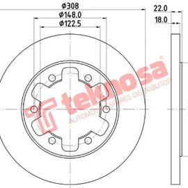 Brake Disc Ford Transit 13 (Rear Solid) Brake Disc Ferodo