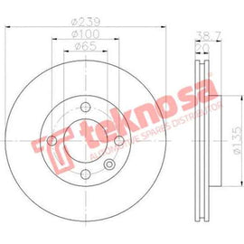 Brake Disc Golfi Ii Iii Polo 84 (Front Vented) Brake Disc Optima