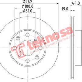 Brake Disc Honda 150 160I 89 (Front Vented) Brake Disc OPTIMA