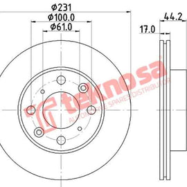 Brake Disc Honda Ballade,Integra Brake Disc OPTIMA