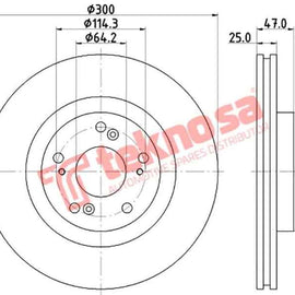 Brake Disc Honda Ballade Civic 06 (Front Vented) Brake Disc OPTIMA