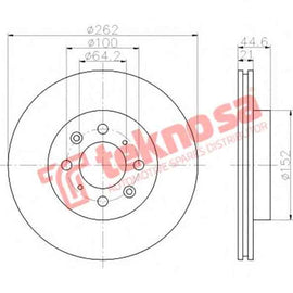 Brake Disc Honda V Tec 92 (Front Vented) Brake Disc OPTIMA