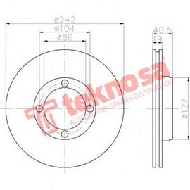 Brake Disc Hyundai Accent1,3 1,5 94 (Front Vented) Brake Disc OPTIMA